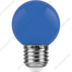 Лампа светодиодная LED 1вт Е27 синий (шар) (LB-37)