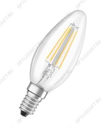 Лампа светодиодная LED 5Вт Е14 STAR ClassicB (замена 60Вт),теплый белый свет, прозрачная колба Osram