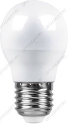 Лампа светодиодная LED 7вт Е27 белый шар (LB-95)