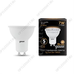 Лампа светодиодная LED 7Вт 3000K MR16 600lm GU10 Gauss