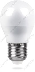 Лампа светодиодная LED 5вт Е27 белый шар (LB-38)