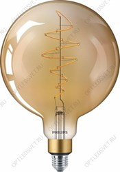 Лампа светодиодная LED 40W E27 G200 GOLD DIM classic-giant PHILIPS (929001873401)