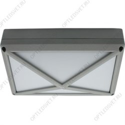 Ecola GX53 LED B4157S светильник накладной IP65 матовый Прямоугольник/Пирамида алюмин. 2*GX53 Серый 215x135x85