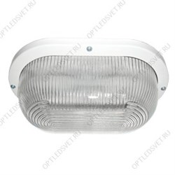 Ecola Light GX53 LED ДПП 03-9-002 светильник Овал накладной 2*GX53 прозр стекло IP65 белый 280х175х105