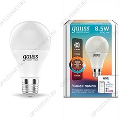 Лампа светодиодная LED 8.5Вт E27 A60 Smart Home DIM+CCT Gauss