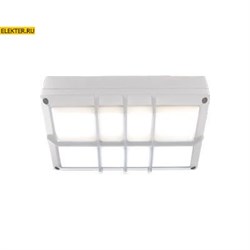 Ecola GX53 LED B4158S Светильник накладной IP65 матовый Прямоугольник с решеткой алюмин. 2xGX53 Белый 215x135x65 арт FW53RSECS FW53RSECS