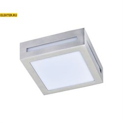 Ecola GX53 LED 3082W Светильник накладной IP65 матовый Квадрат металл. 1xGX53 Cатин-хром 136x136x55 арт FS53SSECH FS53SSECH