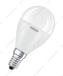 Лампа светодиодная LED 8Вт E14 CLP75 тепло-бел, матов.шар OSRAM