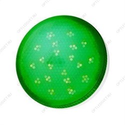 Ecola GX53   LED color  8,0W Tablet 220V Green Зеленый матовое стекло (композит) 28x74