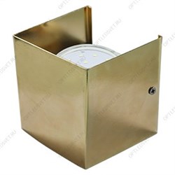 Ecola GX53-N51 светильник настенный бра прямоугольный золото 1* GX53 100х100х90 (1 из цв. уп. по 2)