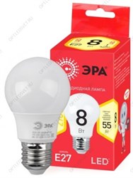 Лампа светодиодная LED A55-8W-827-E27(диод,груша,8Вт,тепл,E27)