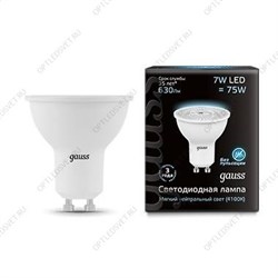Лампа светодиодная LED-7Вт 630Лм 6500K GU10 MR16 Blaсk Gauss