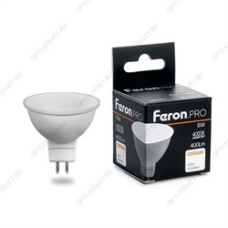 Лампа светодиодная LED 6вт 230в GU5.3 белый Feron.PRO OSRAM (LB-1606)