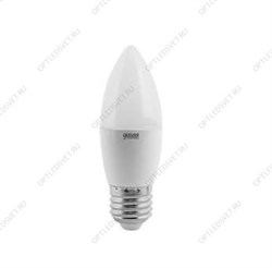 Лампа светодиодная LED 6вт 230в Е27 теплый мат.свеча Gauss