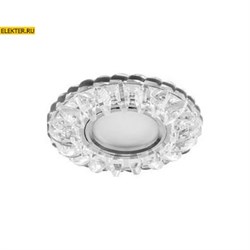 Светильник встраиваемый с белой LED подсветкой Feron CD931 потолочный MR16 G5.3 прозрачный арт 29464 29464