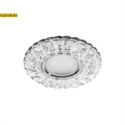 Светильник встраиваемый с белой LED подсветкой Feron CD932 потолочный MR16 G5.3 прозрачный арт 29465 29465