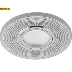 Светильник встраиваемый с белой LED подсветкой Feron CD950 потолочный MR16 G5.3 белый матовый арт 29712 29712