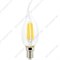 Ecola candle   LED Premium  6,0W  220V E14 2700K 360° filament прозр. нитевидная свеча на ветру (Ra - фото 35610