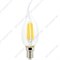 Ecola candle   LED Premium  5,0W  220V E14 4000K 360° filament прозр. нитевидная свеча на ветру (Ra - фото 37405