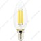 Ecola candle   LED  5,0W  220V E14 4000K 360° filament прозр. нитевидная свеча (Ra 80, 100 Lm/W) 96х - фото 38865
