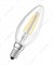Лампа светодиодная LED 6Вт E14 CLB75 белый, Filament прозр.свеча OSRAM - фото 48706