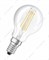 Лампа светодиодная LED 6Вт E14 CLP75 белый, Filament прозр.шар OSRAM - фото 52409